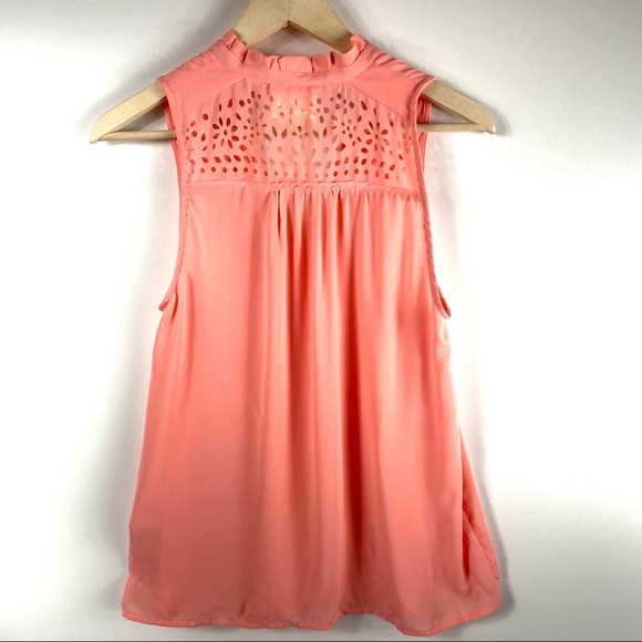 Anthropologie Maeve Sleeveless Pink Cutout Blouse - Picture 12 of 12